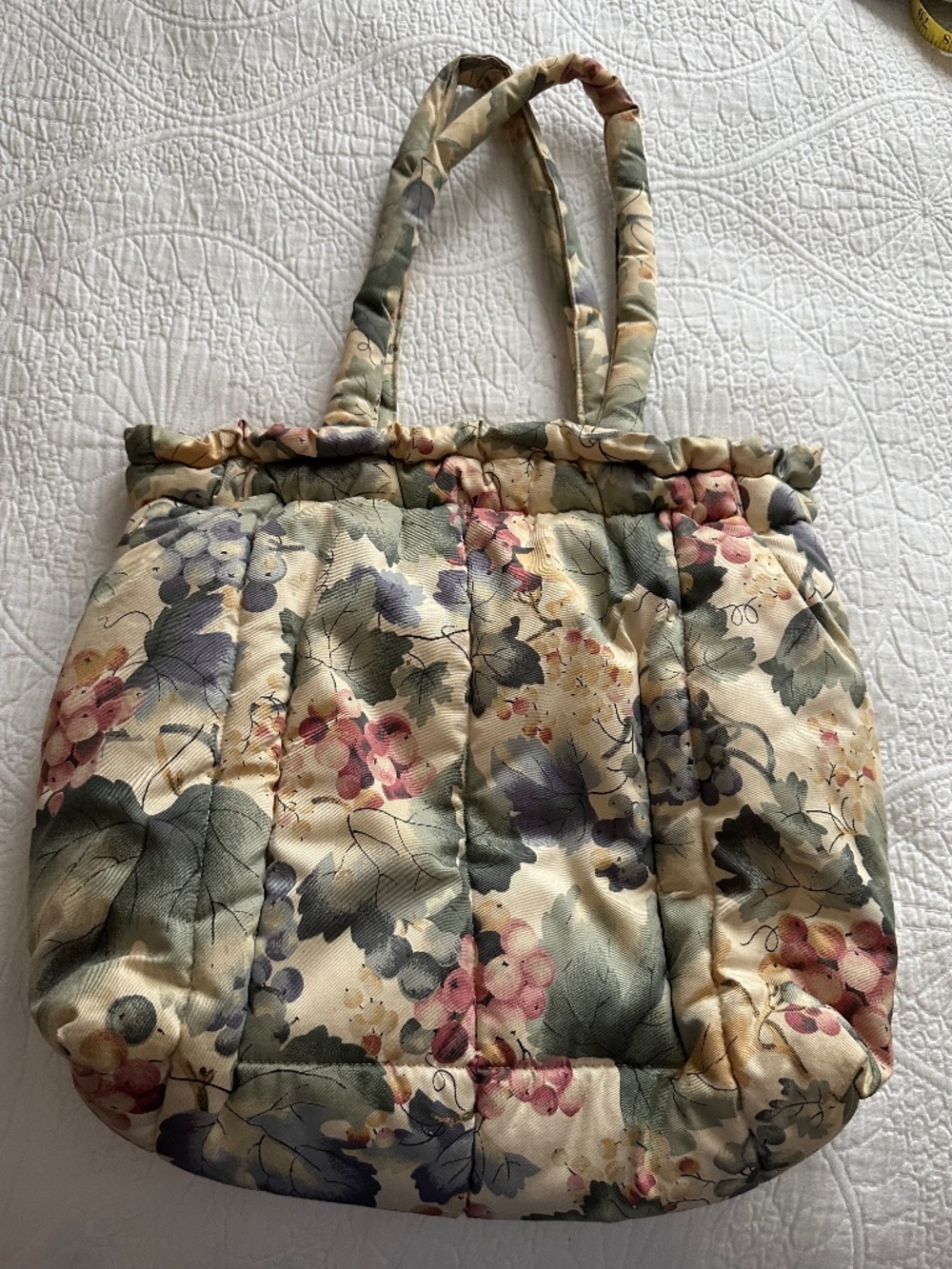 Floral carryall.